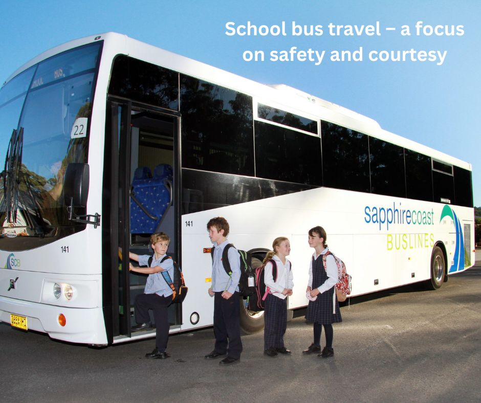 A group of children getting off a school bus